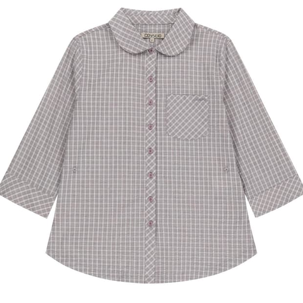 코이세이오 ROUND COLLAR CAPRI SHIRT ASH PINK 
