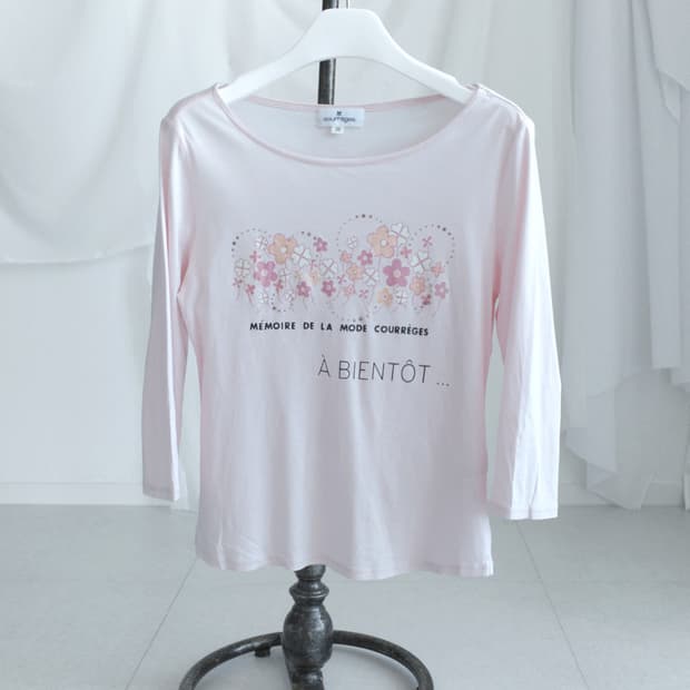 courreges) beads flower sleeve