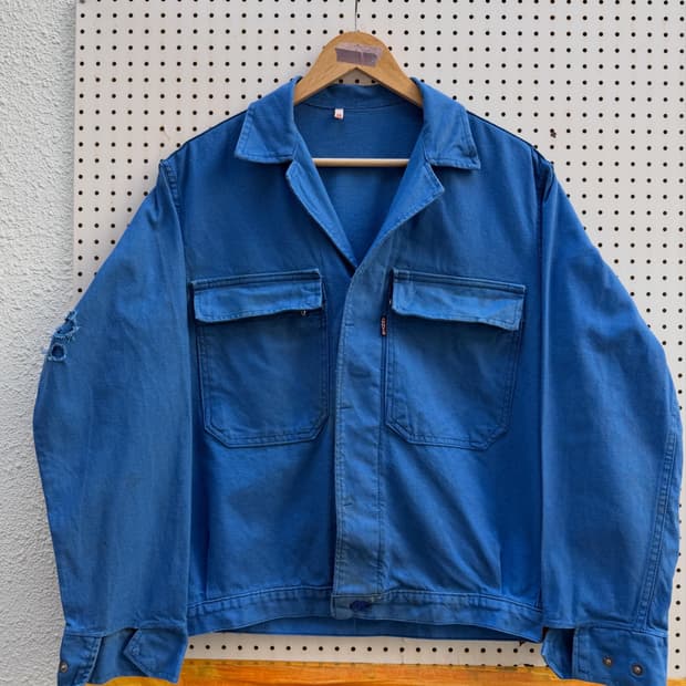 1970s DISTRESSED FADED 메카닉 프렌치워크봄버자켓