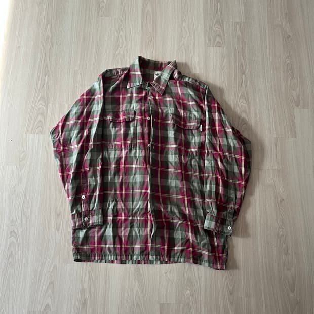 [L] 90s 빈티지 올드 스투시 체크 셔츠