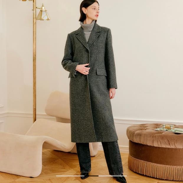 룩캐스트 소이 울 싱글코트 차콜 m