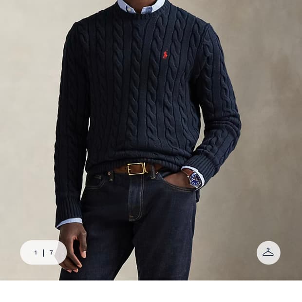 폴로 랄프로렌 케이블 니트 