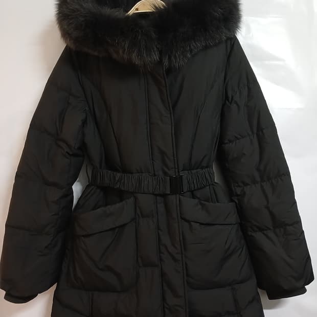 (실측55,90,날씬66)나이스클랍 사가폭스퍼 벨티드 다운롱패딩