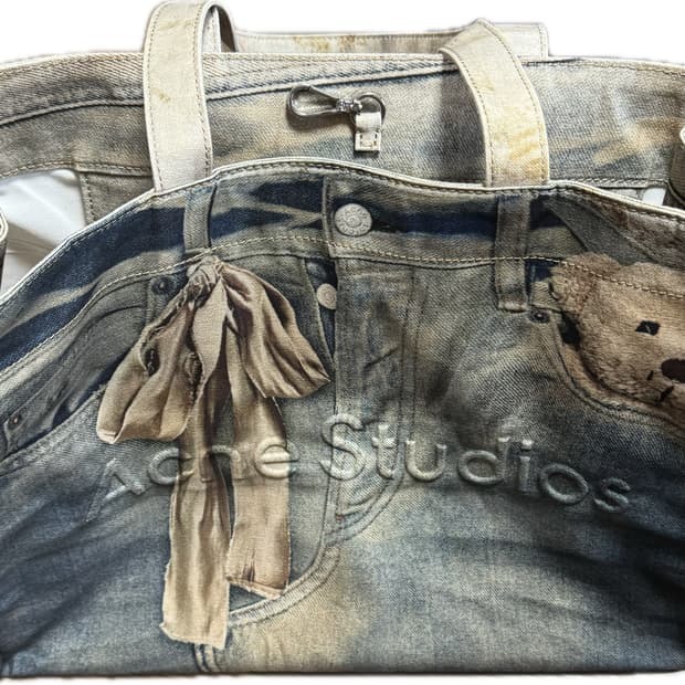 아크네스튜디오 테디 데님 쇼퍼 토트백