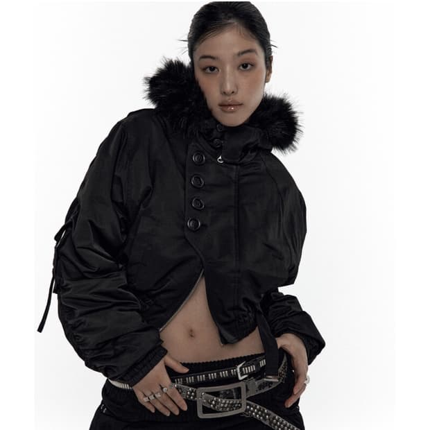 카시코 후디 크롭 봄버 25fw 실착1회 판매