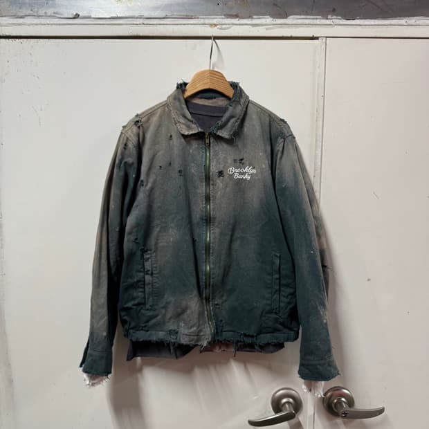 빈티지 코튼 크롭자켓