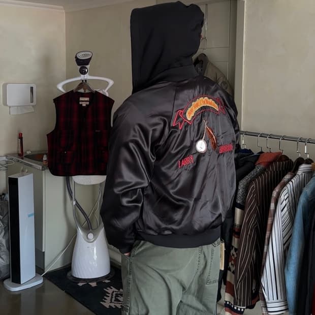 Doshia Vintage Satin Varsity Jacket