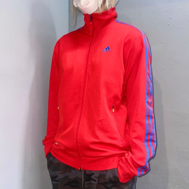 ADIDAS 레드 블루 라인 져지