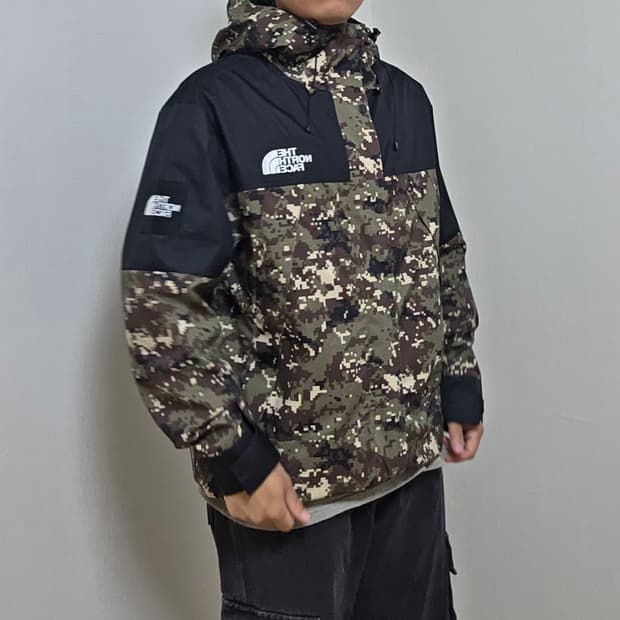 노스페이스 카모 바람막이 L 노스페이스 아노락 바람막이 100 화이트라벨