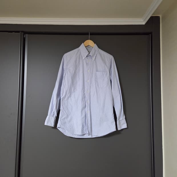 [15] 인디비주얼라이즈드셔츠 스트라이프 옥스포드 셔츠 스카이블루
