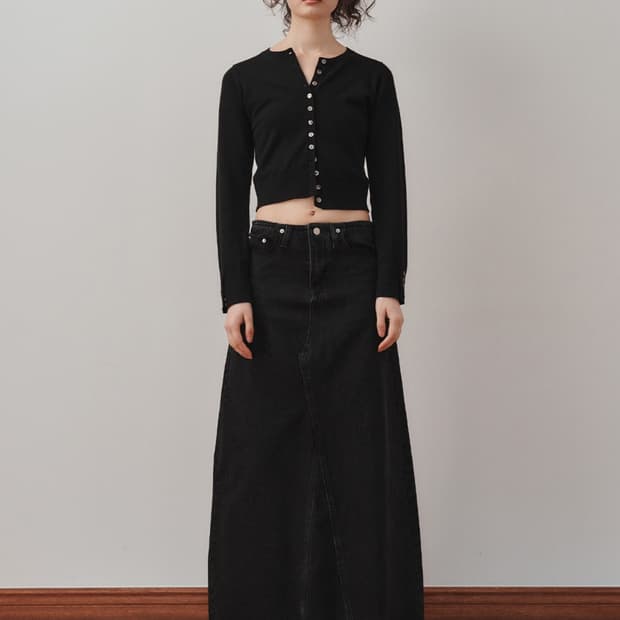 플리즈프로젝트 맥시 롱스커트 블랙2