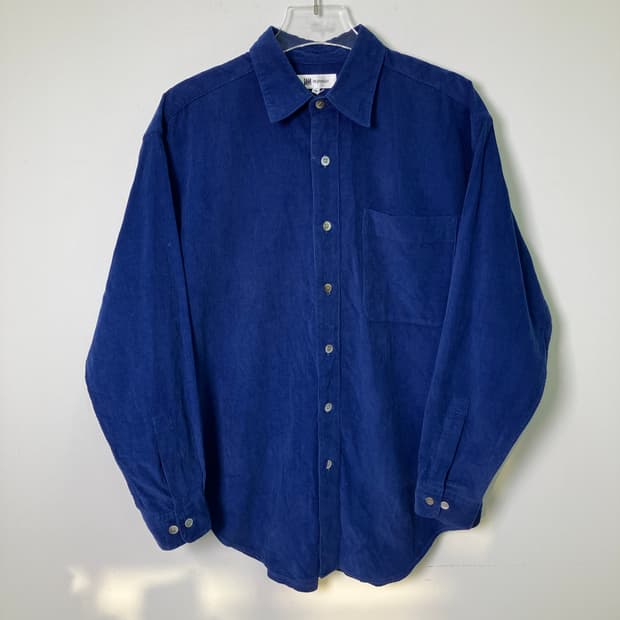 이세이미야케 im product 블루 코듀로이 셔츠 M