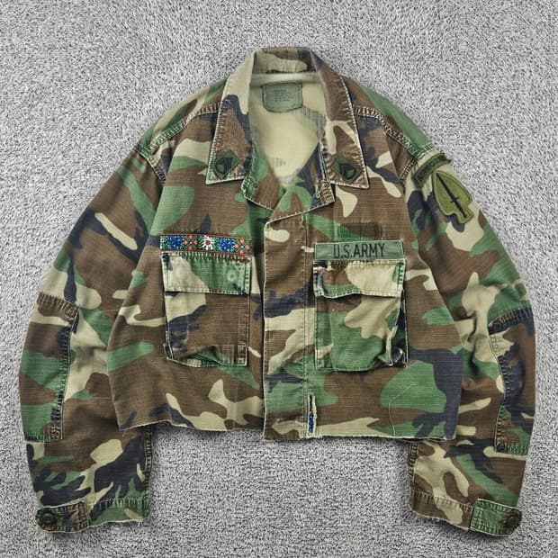 US ARMY 크롭 커스텀 컴뱃 필드 셔츠 ( L추정 ) / 11623