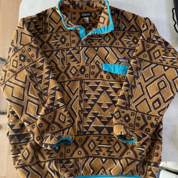 파타고니아 신칠라 브라운 아즈텍 남성 XL 헤비웨이트 