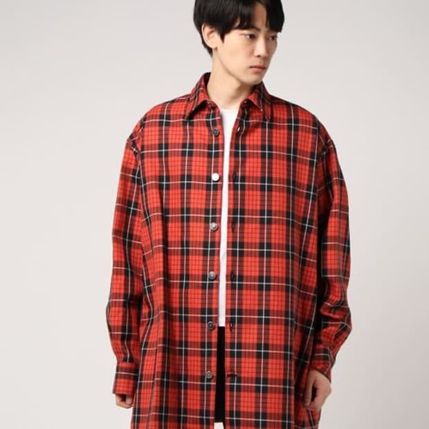 라프시몬스 18ss 이지핏 패치 데님셔츠 S