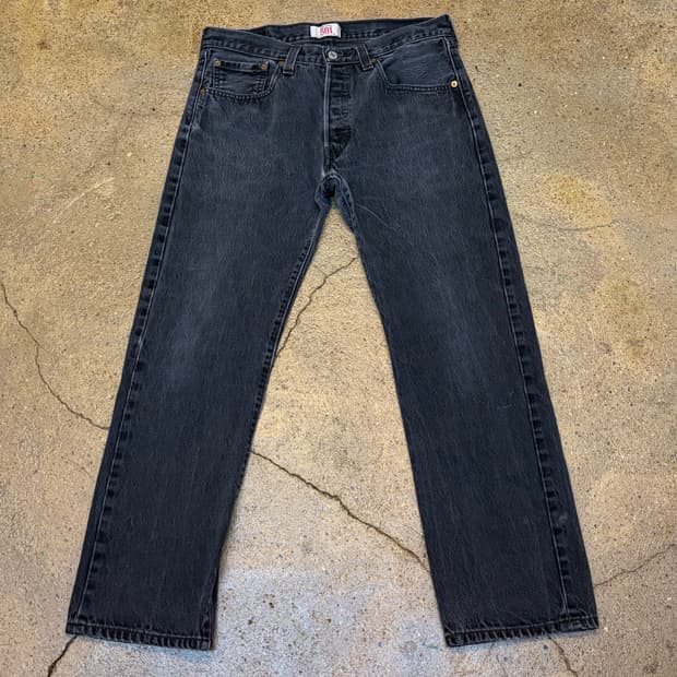 미국 빈티지 리바이스 501 블랙진 청바지