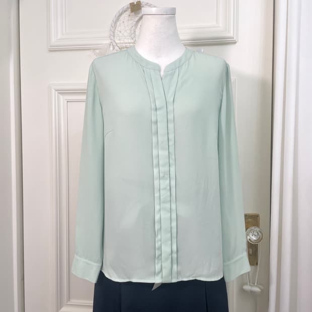 mint basic formal blouse