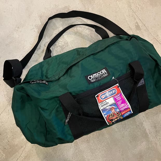 빈티지 90s 아웃도어 더플백 그린