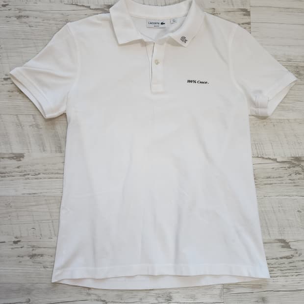 LACOSTE 라코스테 반팔 폴로 티셔츠. 화이트 M(95~100)사이즈