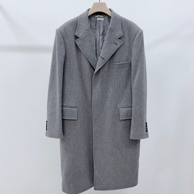 [S+급/2] 톰브라운 클래식 체스터필드 코트 그레이