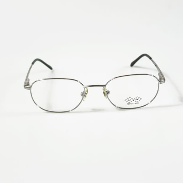 90s ROSSINIS 실버 메탈 슬림 스퀘어 빈티지 안경