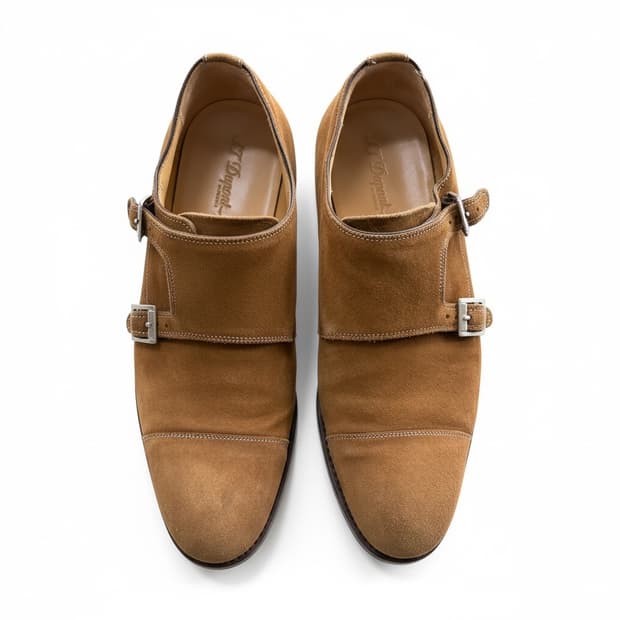 에스티 듀퐁 스웨이드 더블 몽크 스트랩 구두 41