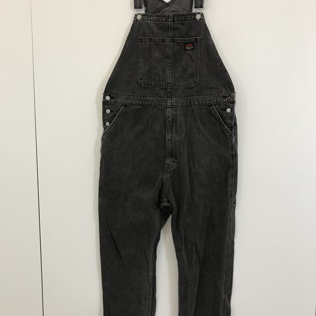 리바이스 흑청 오버롤 멜빵바지 [XL]