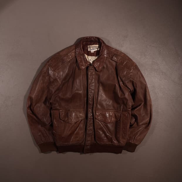 90s WV 아웃피터스 레더 플라이트 자켓