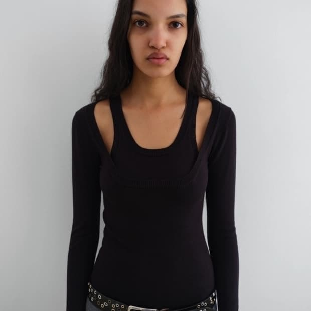 Gimaguas ETOILE 레이어드 롱슬리브 탑 