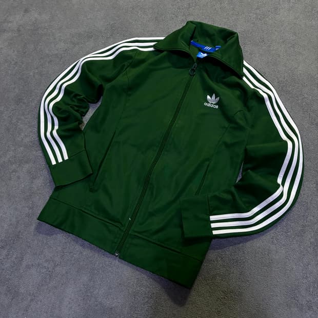아디다스 그린 트랙탑 져지 S