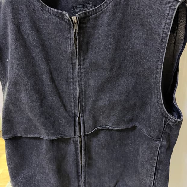 Ee 데님 베스트 (M size)