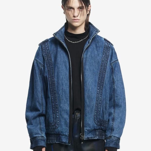 메종미네드 트러커 데님 패딩 자켓  L