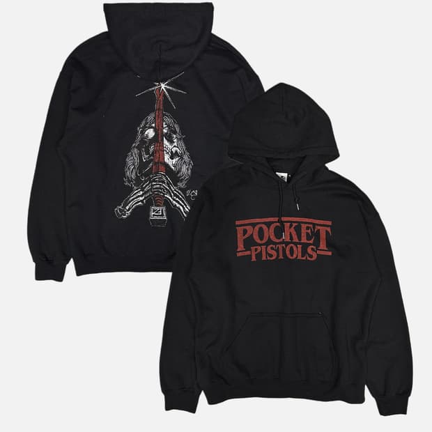 PPS logo skull printing hood t