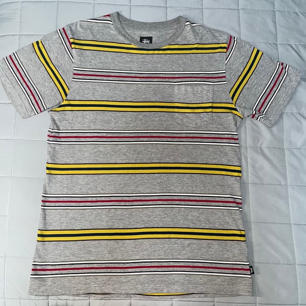 빈티지 스투시 스트라이프 티셔츠