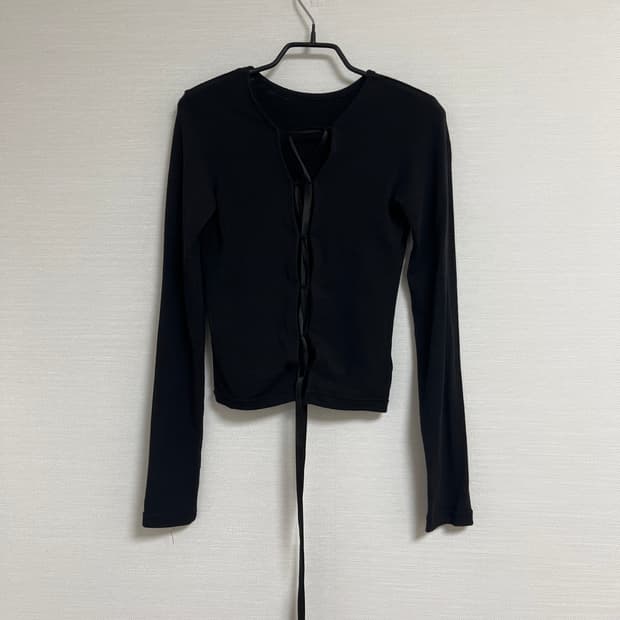 백리스 리본 긴팔티 