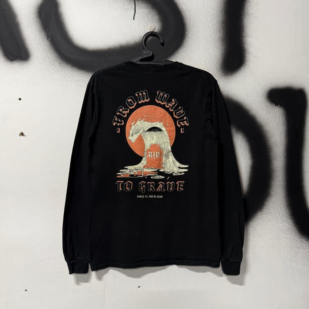 VTG 빈티지 오리엔탈 빅 프린팅 롱슬리브 티셔츠