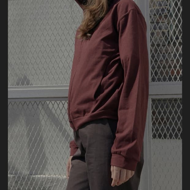 머듈 라운지 후드 버건디 mudule lounge hoodie 3size