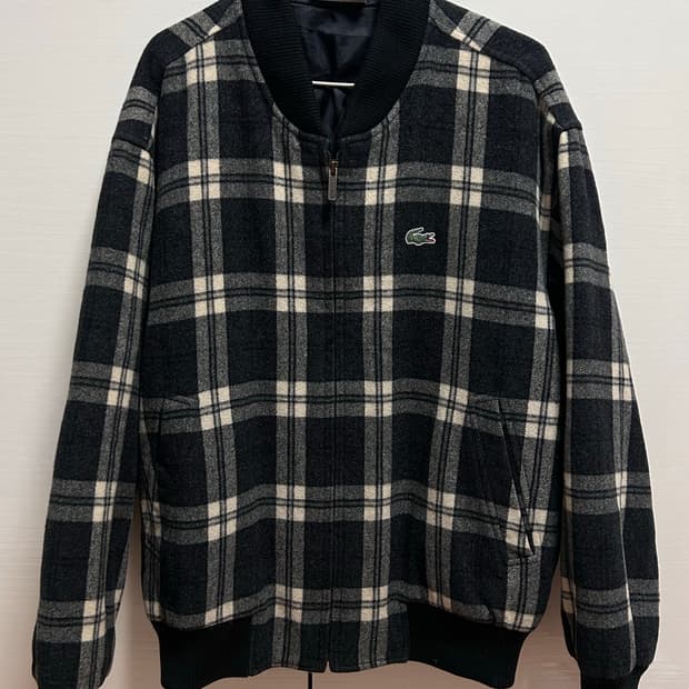 라코스테 체크 봄버 자켓 95