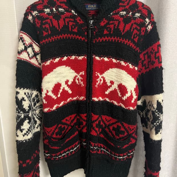 폴로 코위찬 니트집업 M