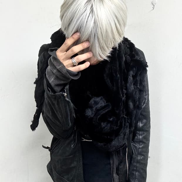 [ANA CAPRI] Rabbit Fur&Silk Acc