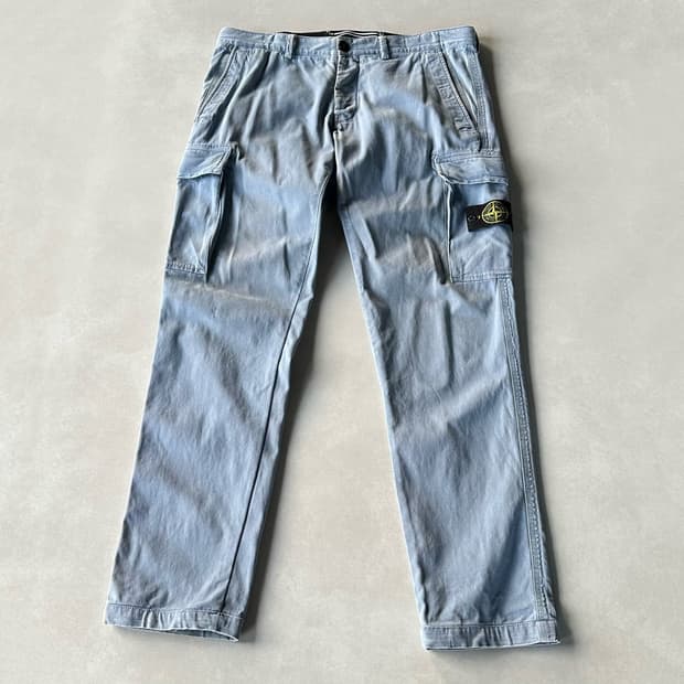 [34인치]스톤아일랜드 선페이드 와펜 카고 팬츠