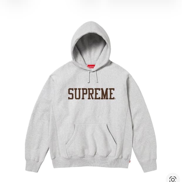 [L] 슈프림 바시티 후드 헤더 그레이