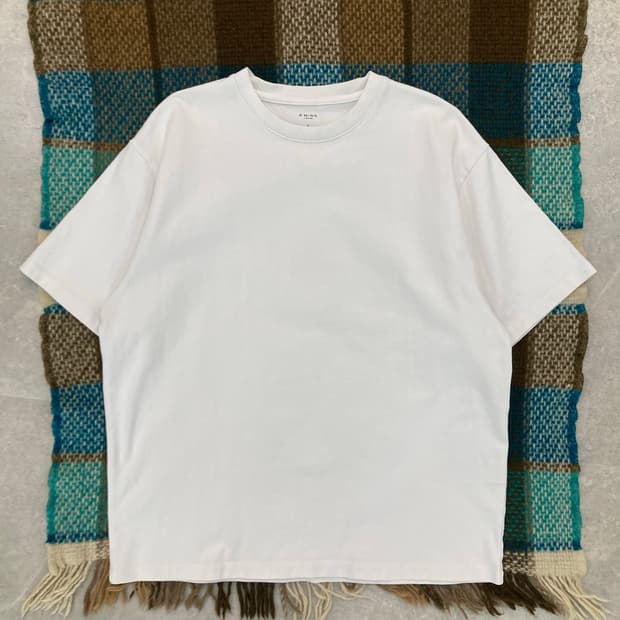 Beams B MING 빔즈 비밍 흰색 반팔 티셔츠