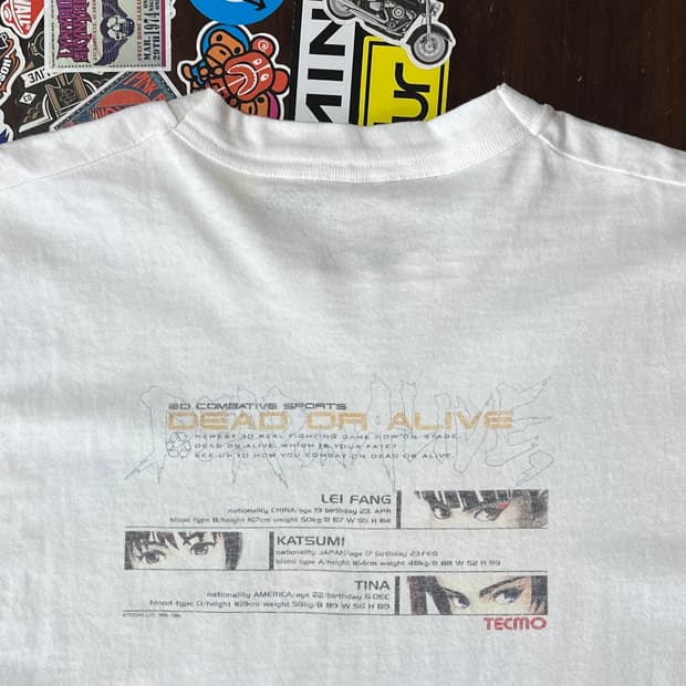 90s 플스 데드 오어 얼라이브 빈티지 싱글스티치 티셔츠 M