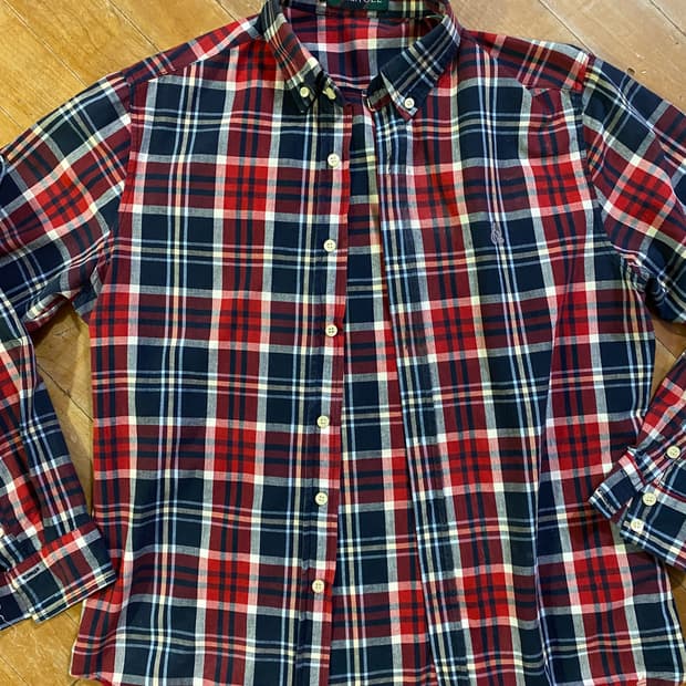 빈폴 남성 린넨 체크 셔츠 100