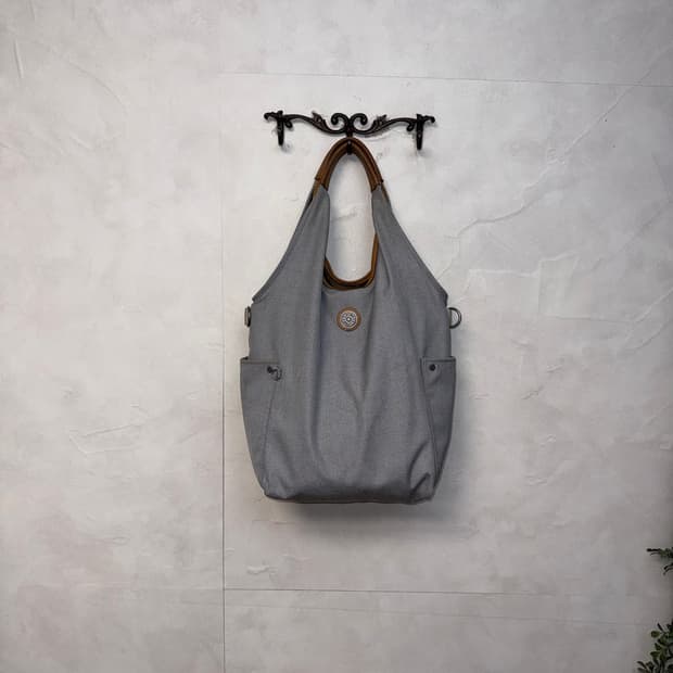 Kipling gray pocket tote shopper bag