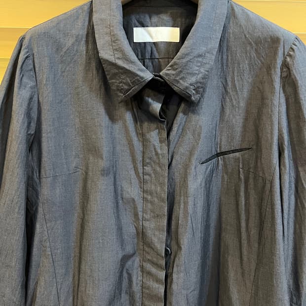 구호 KUHO 여성 차콜그레이 롱셔츠 셔츠자켓