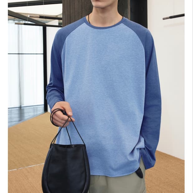 Youth Cut-off Raglan L/S T-shirt 블루 xs
