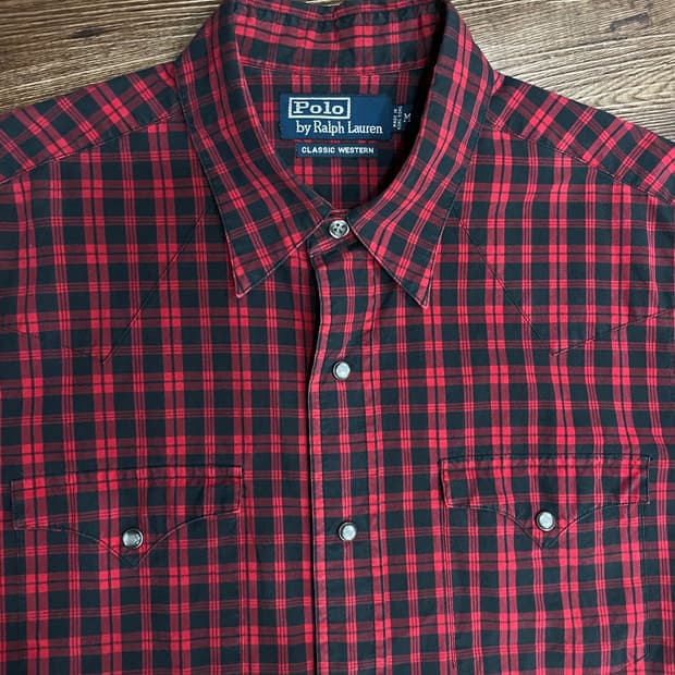 폴로 타탄체크 클래식 웨스턴 셔츠