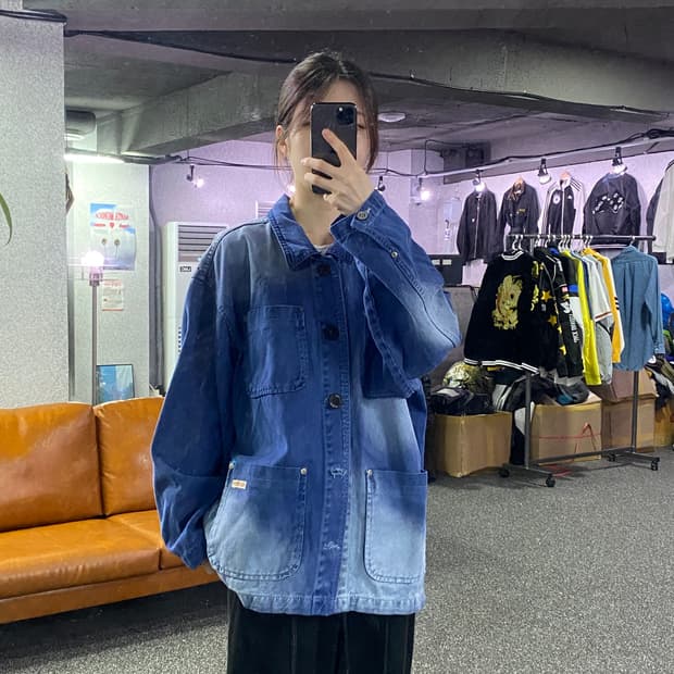 그로브 쓰리포켓 버튼 데님 자켓 B2132